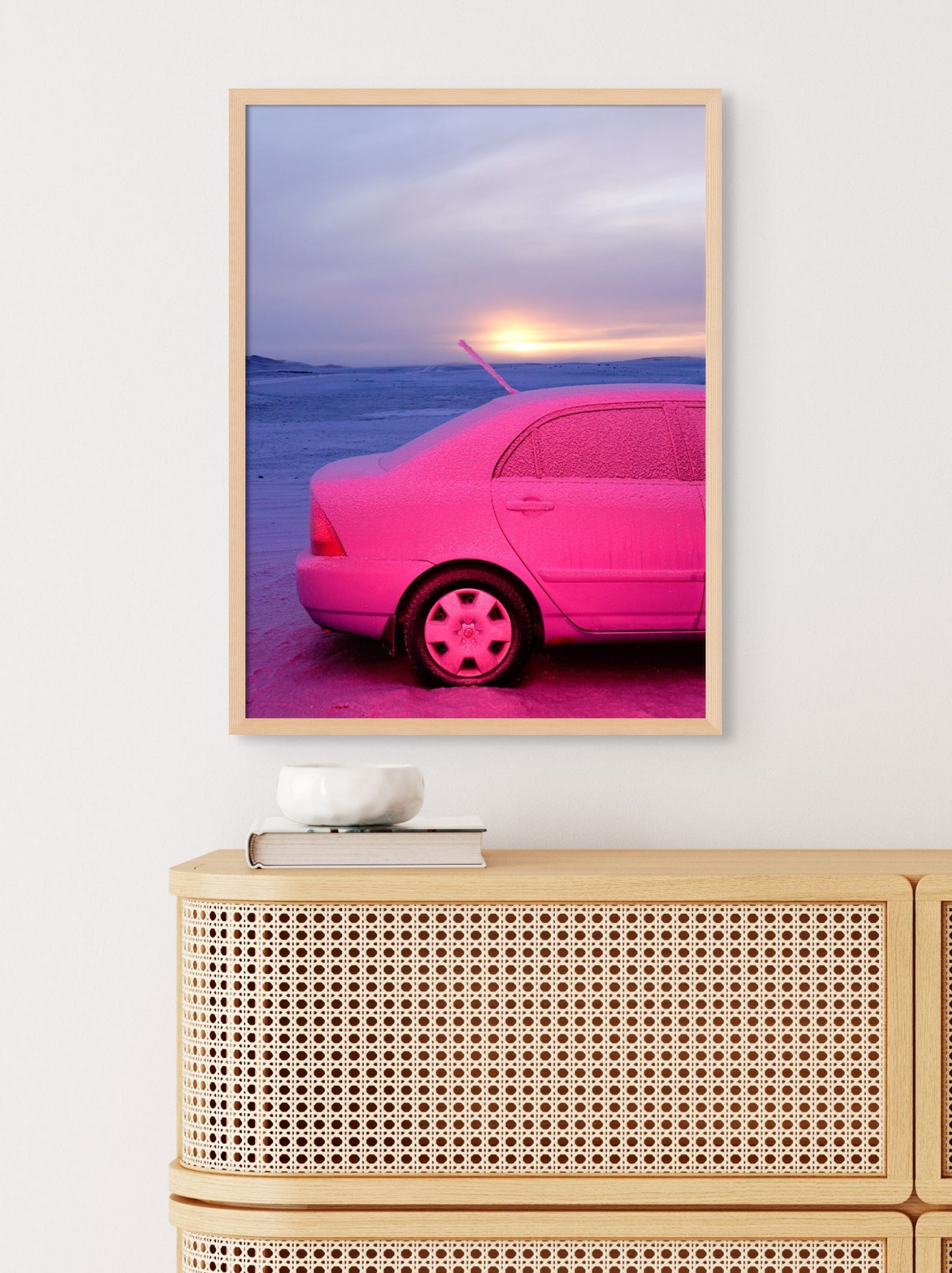 Pink Car And A Sunrise