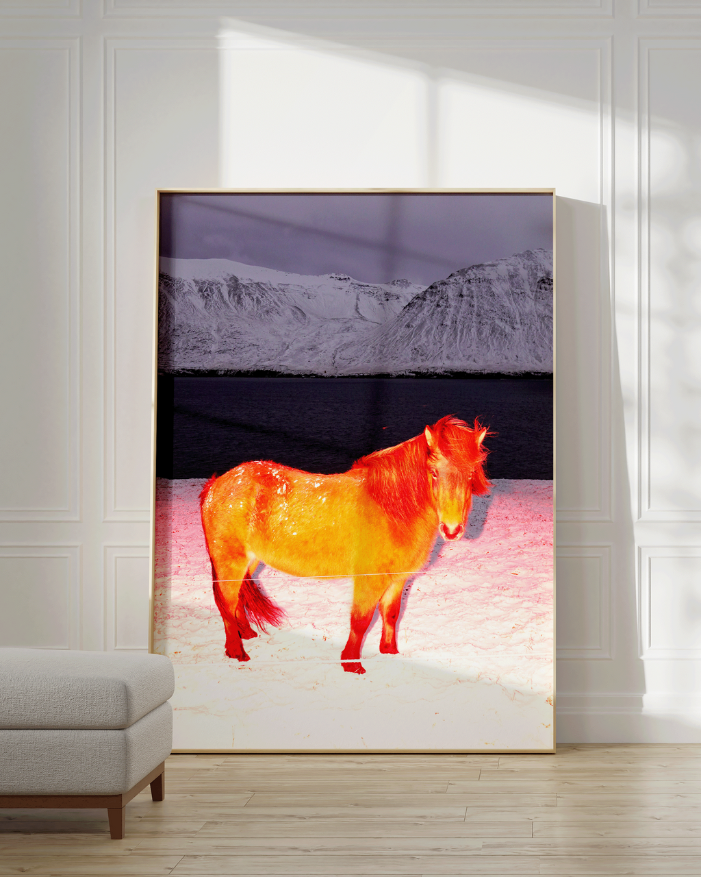 The Red Horse - Framed Canvas
