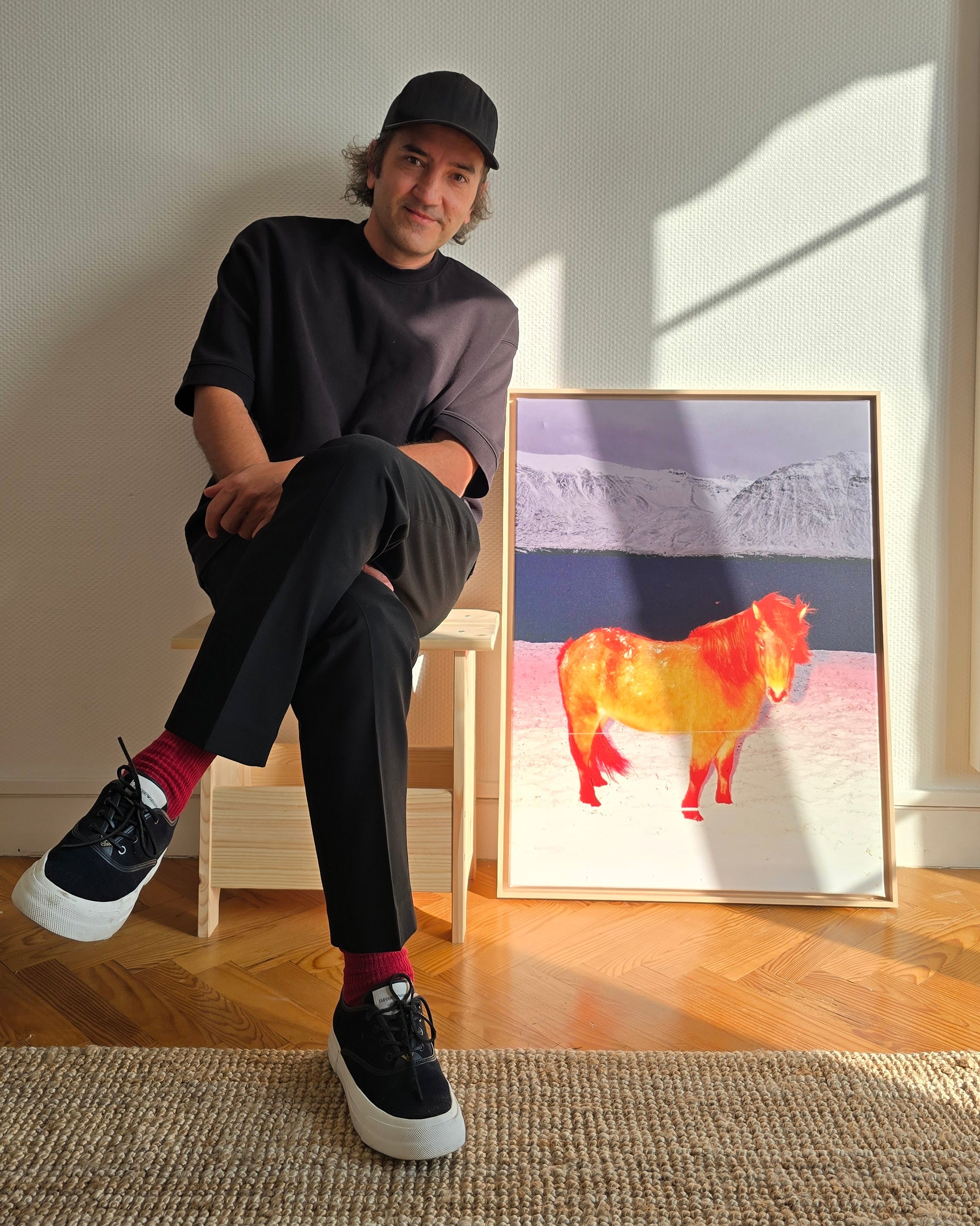 The Red Horse - Framed Canvas