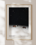 Three Horses in a Snowstorm