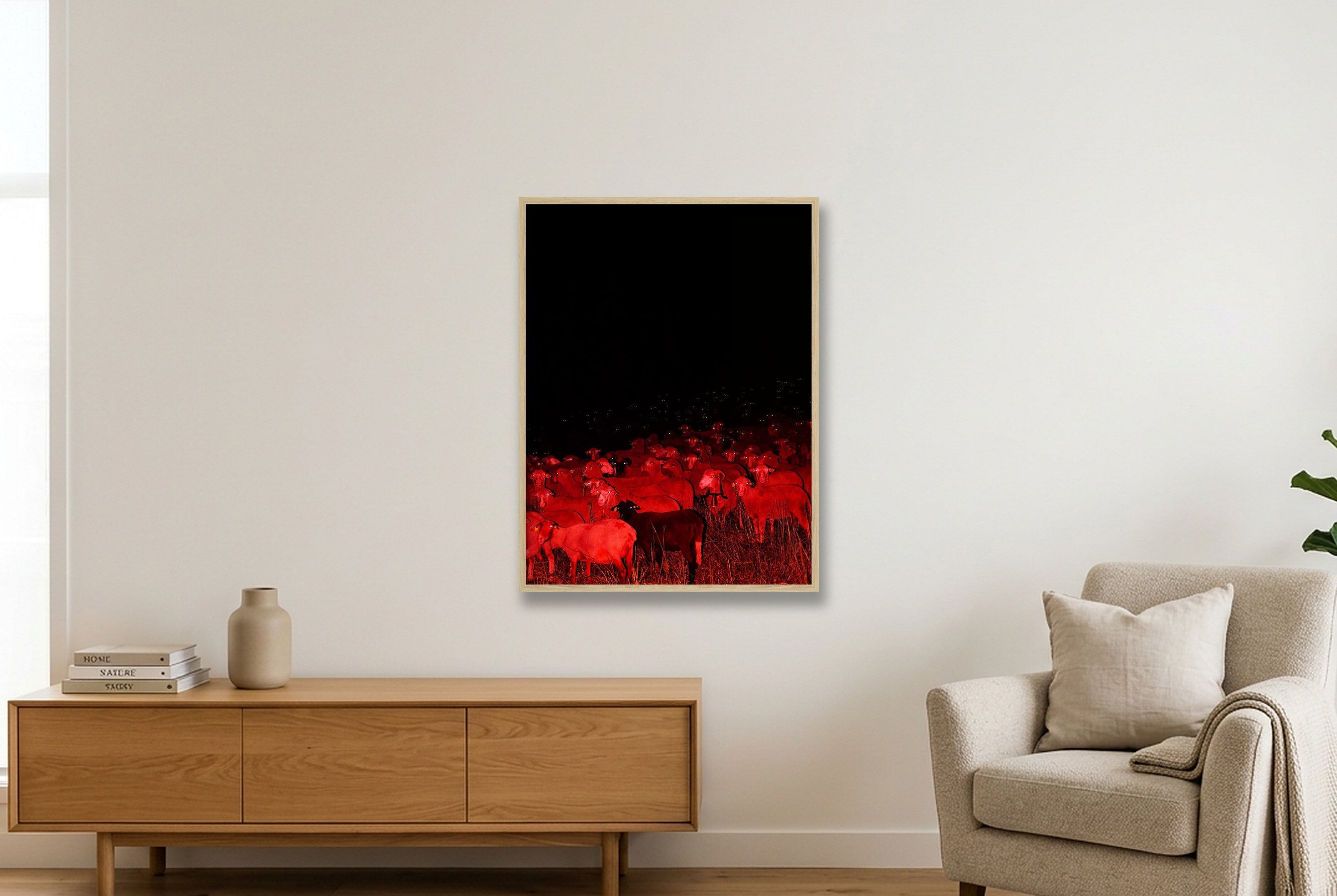 Eyes of the Night - Limited Edition — 60×80cm, 24×31" Oak Frame