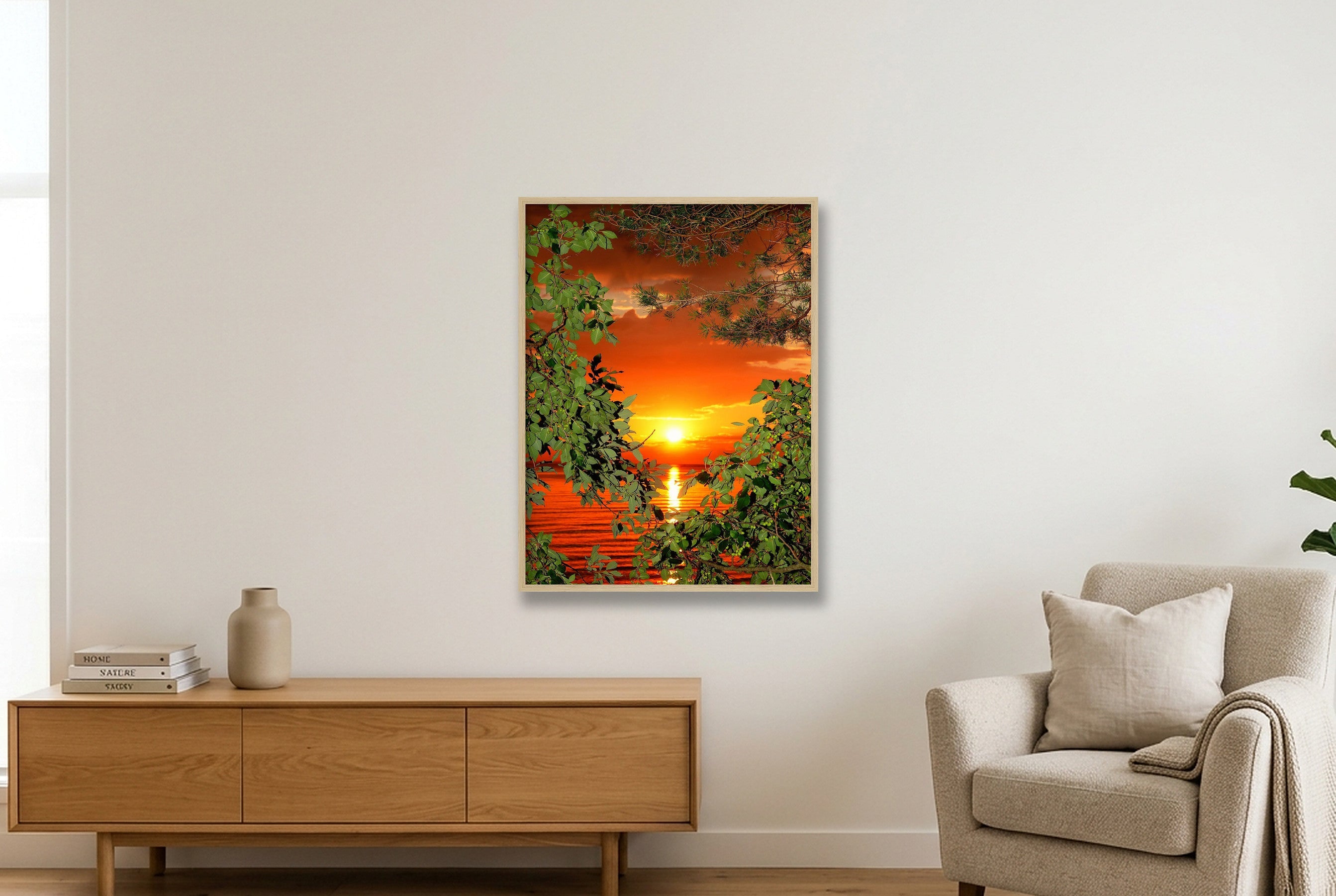 Magic Sunset - Limited Edition — 60×80cm, 24×31" Oak Frame