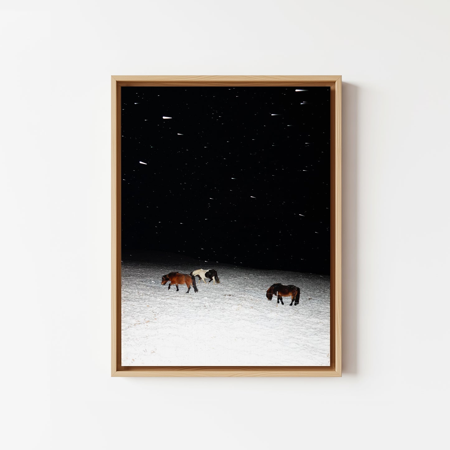 Three Horses in a Snowstorm
