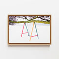 Too Cold to Play - Framed Canvas