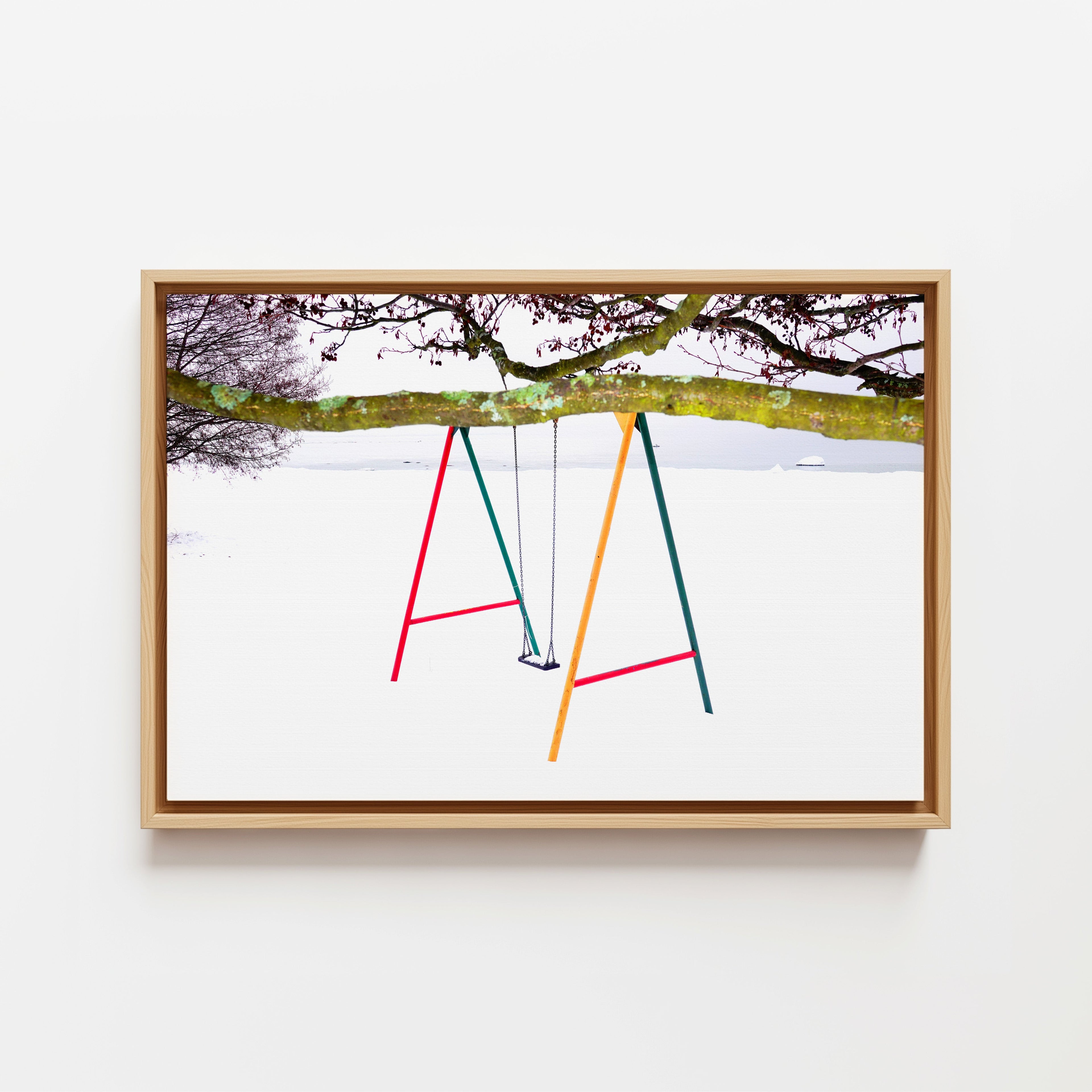Too Cold to Play - Framed Canvas