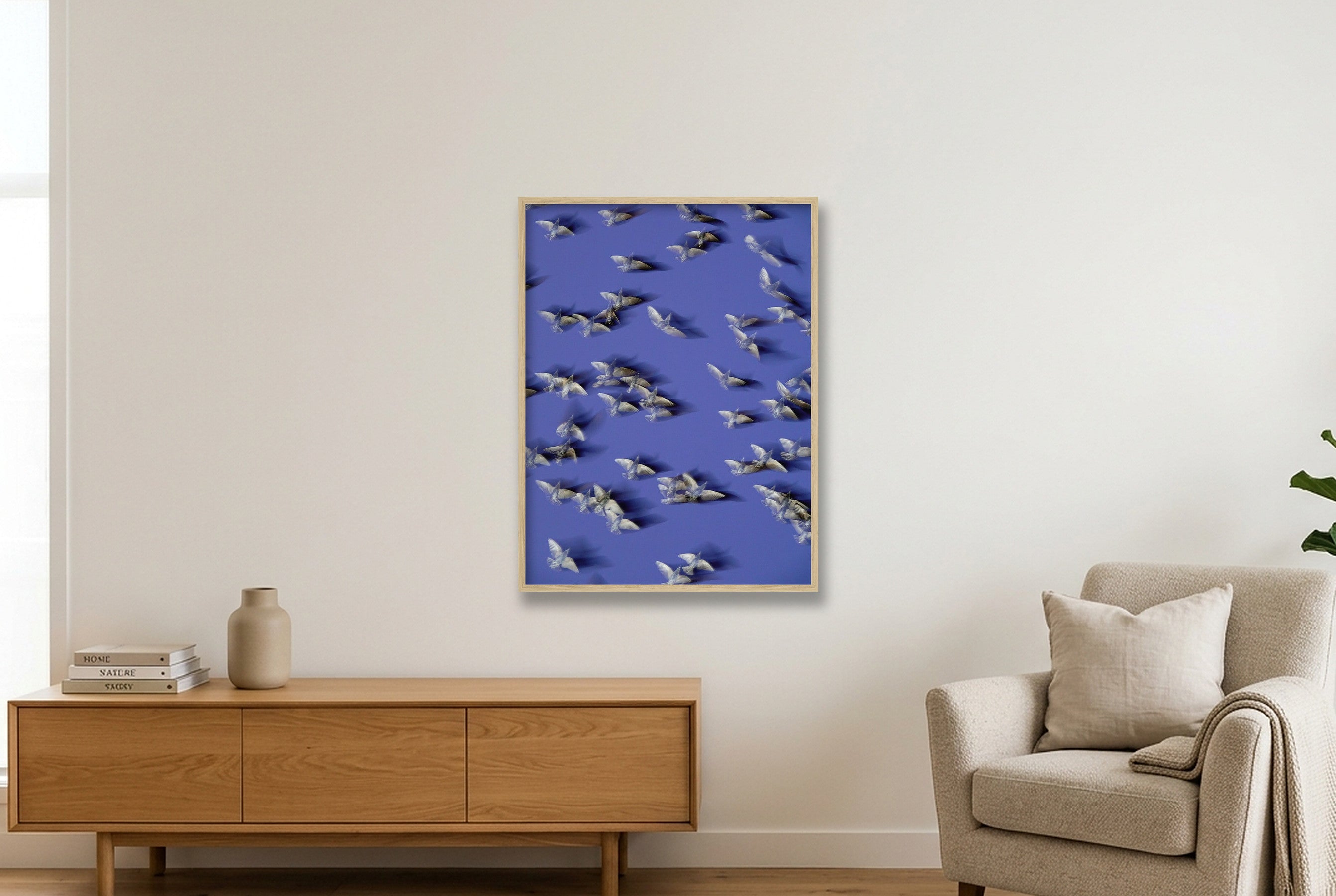 Murmurations 8 - Limited Edition — 60×80cm, 24×31" Oak Frame