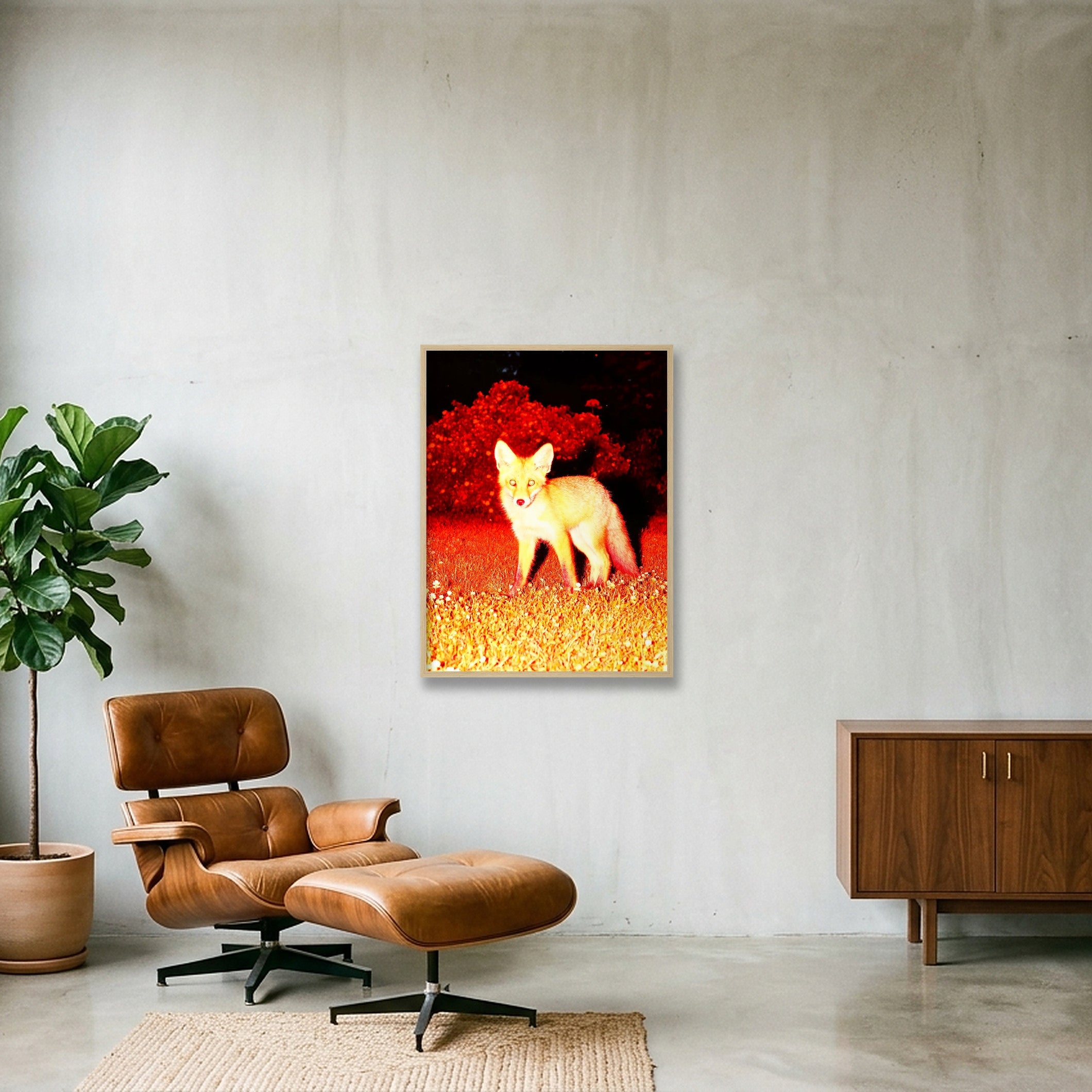 Intruder 2 — 60×80cm, 24×31" Oak Frame