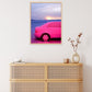 Pink car and a sunrise