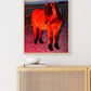 Red horse with a fringe
